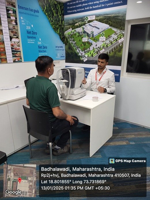Eye camp at EMERSON Pvt. Talegaon M.I.D.C., Pune