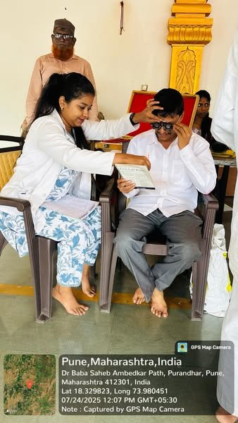 Eye camp at Shree Mhaskoba Mandir, Purandar