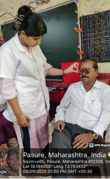 Eye camp at Pasure Madhyamik Vidyalay, Pasure, Maharashtra