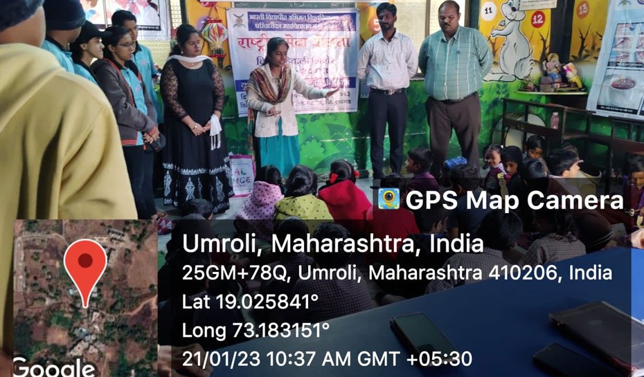 Day 5 NSS - 21at Jan 2023 - Morning yoga and exercise, skit play, health exhibition, guest lecture, school health program, old age home visit, Shramdan